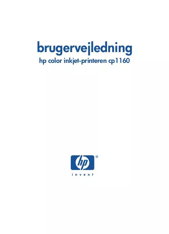 Mode d'emploi HP COLOR INKJET CP1160