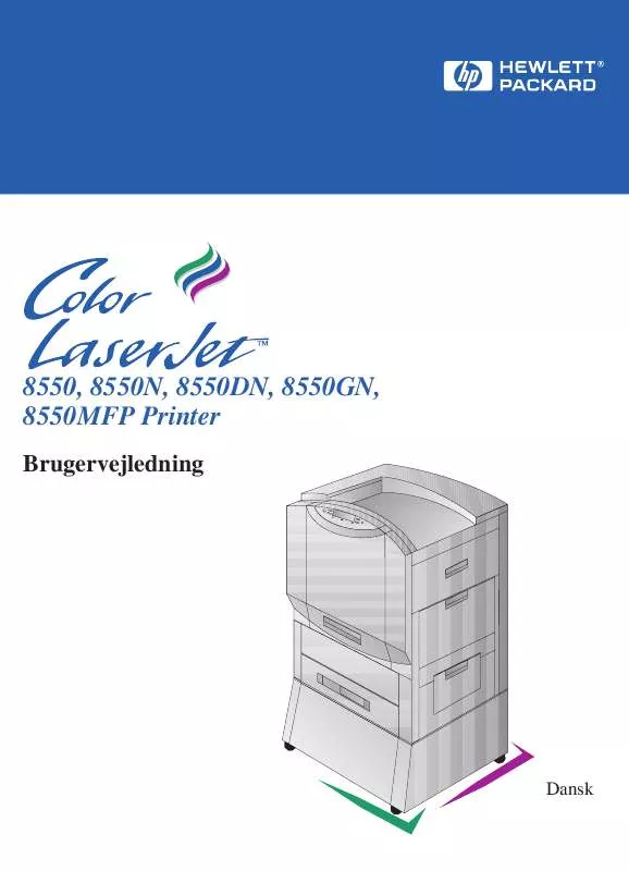 Mode d'emploi HP COLOR LASERJET 8550