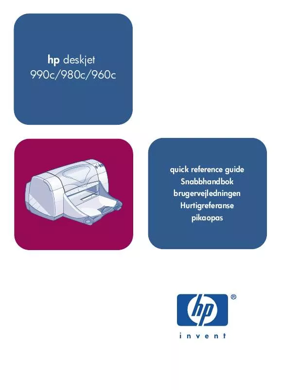 Mode d'emploi HP DESKJET 990C