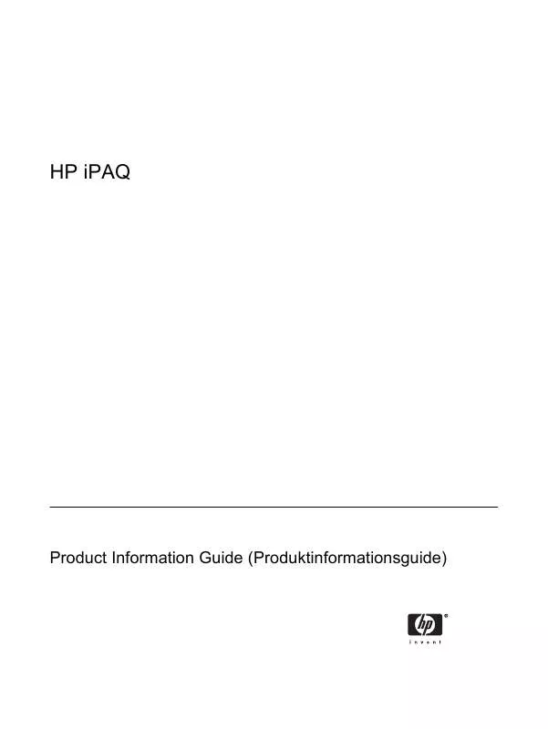 Mode d'emploi HP IPAQ RX5900 TRAVEL COMPANION