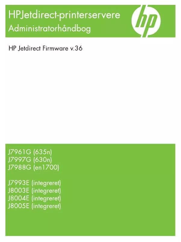 Mode d'emploi HP JETDIRECT EN1700 IPV4/IPV6 PRINT SERVER