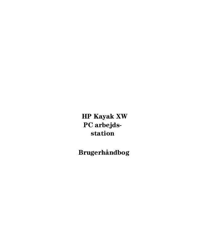 Mode d'emploi HP KAYAK XW A2-U2-W2