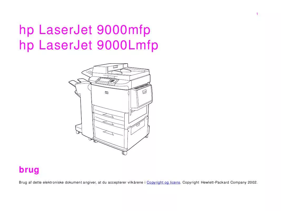 Mode d'emploi HP LASERJET 9000MFP