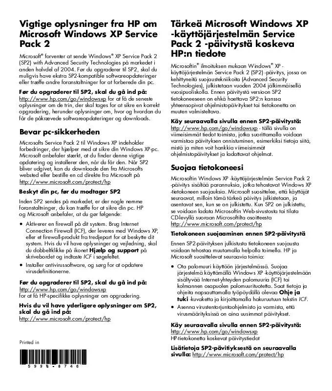 Mode d'emploi HP PAVILION A700