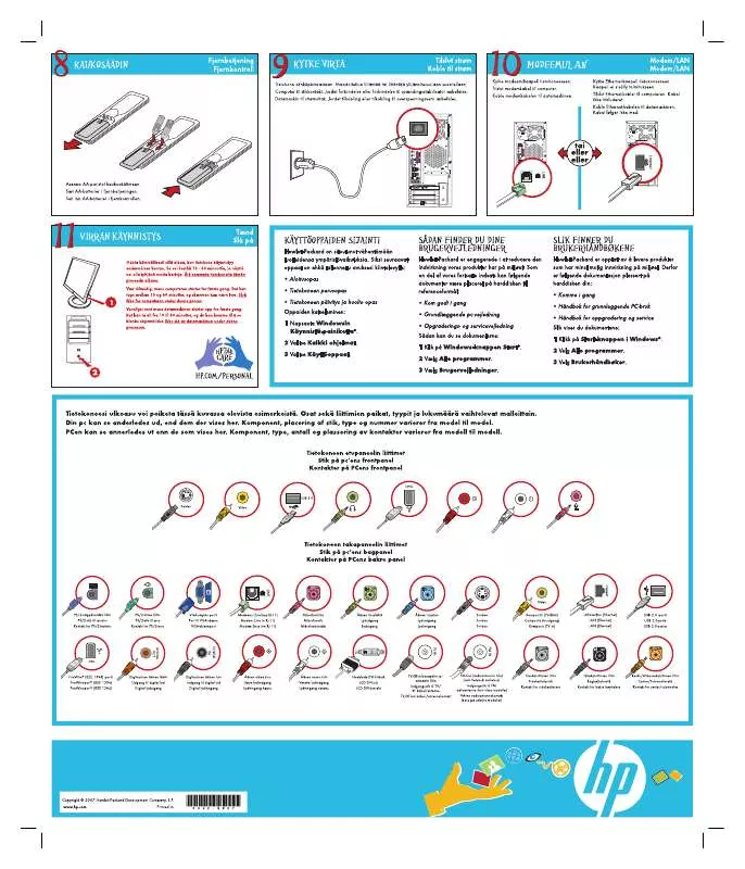 Mode d'emploi HP PAVILION MEDIA CENTER M7700