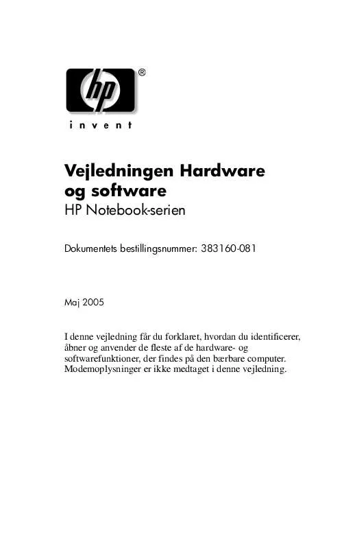 Mode d'emploi HP PAVILION DV1489EA