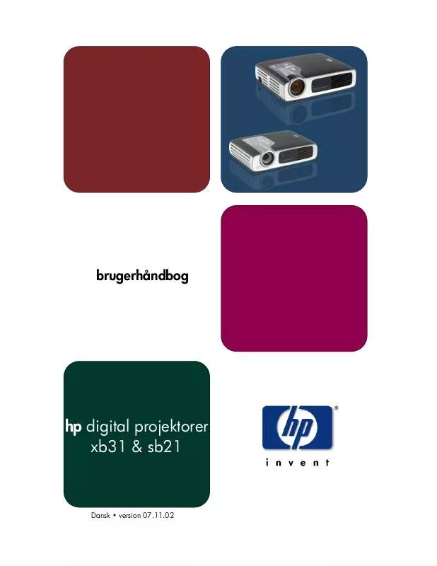 Mode d'emploi HP SB21 DIGITAL PROJECTOR