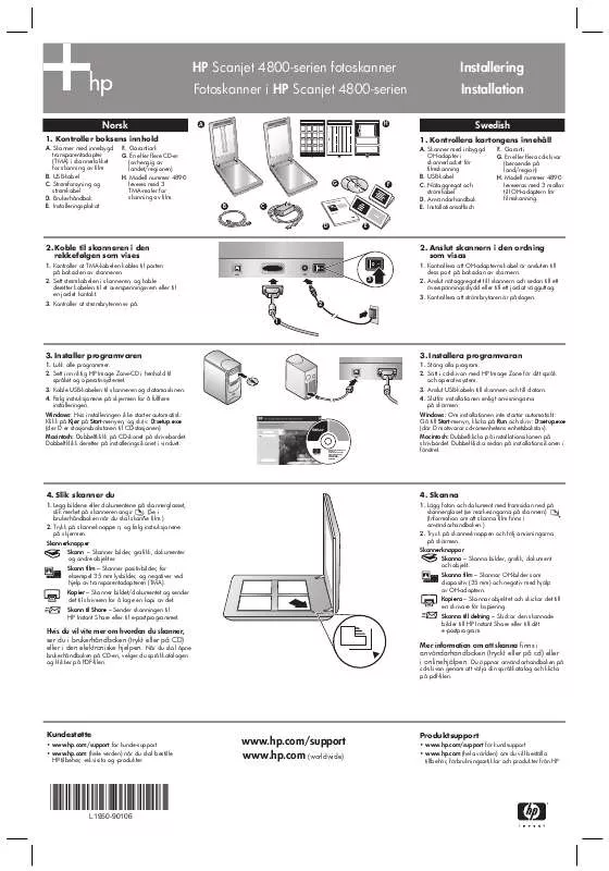 Mode d'emploi HP SCANJET 4890 PHOTO SCANNER