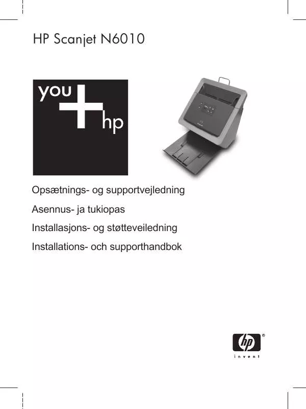 Mode d'emploi HP SCANJET N6010 DOCUMENT SHEET-FEED SCANNER