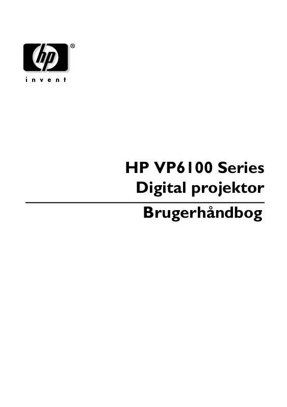 Mode d'emploi HP VP6100