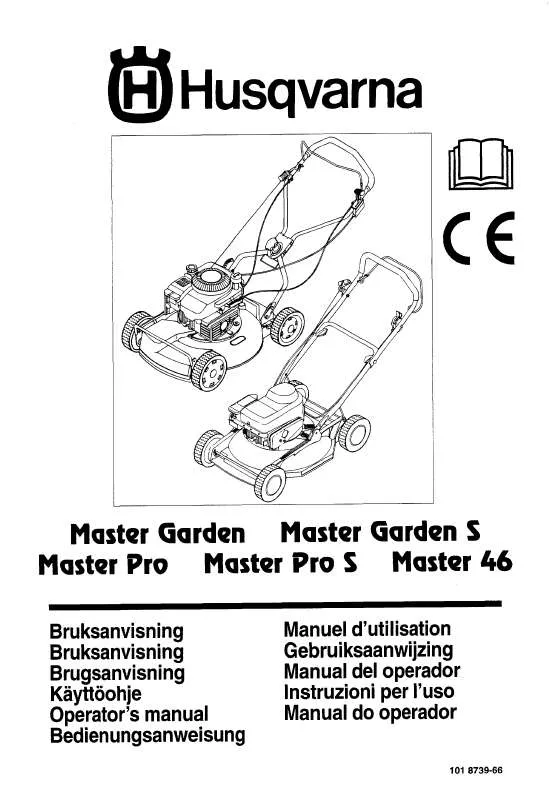 Mode d'emploi HUSQVARNA MASTER GARDEN S