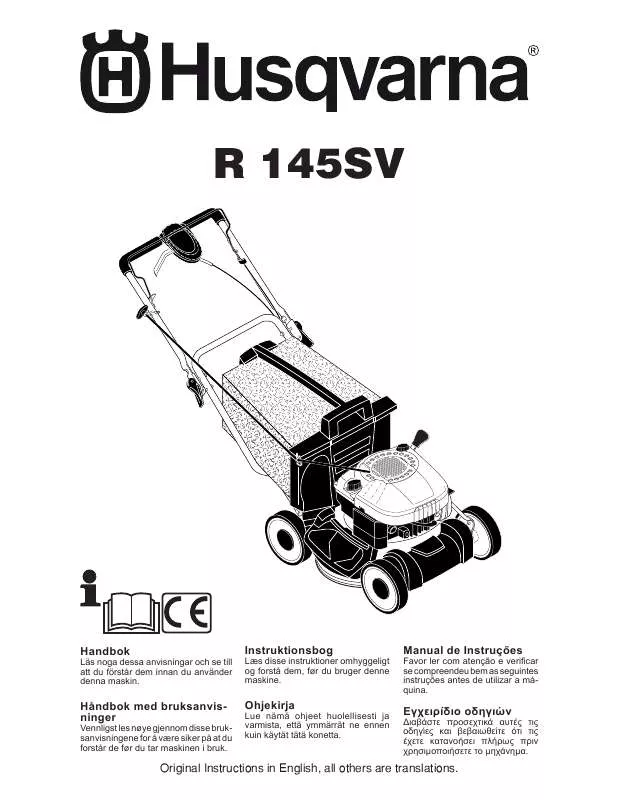 Mode d'emploi HUSQVARNA R145SV