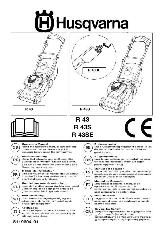 Mode d'emploi HUSQVARNA R43 SE