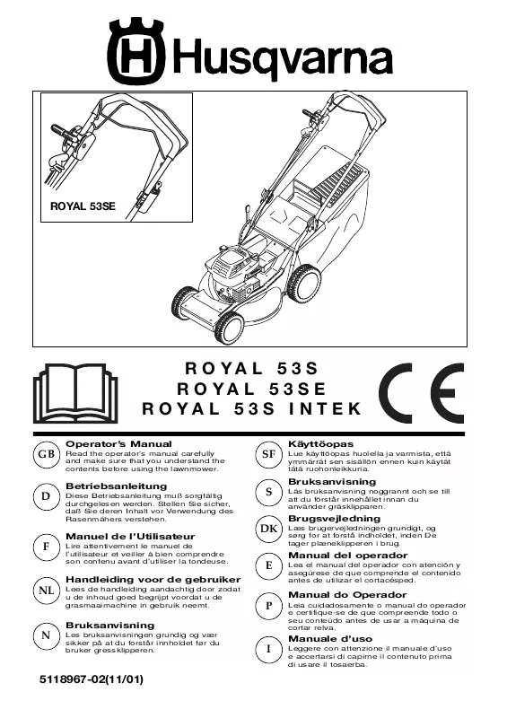 Mode d'emploi HUSQVARNA ROYAL 53 S INTEK