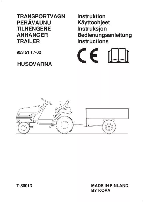 Mode d'emploi HUSQVARNA TRAILER 953 51 17-02