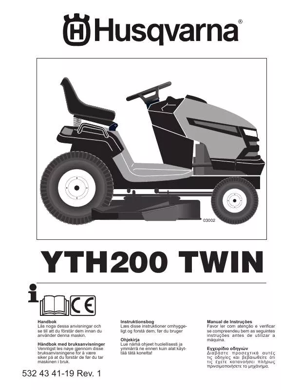 Mode d'emploi HUSQVARNA YTH200 TWIN