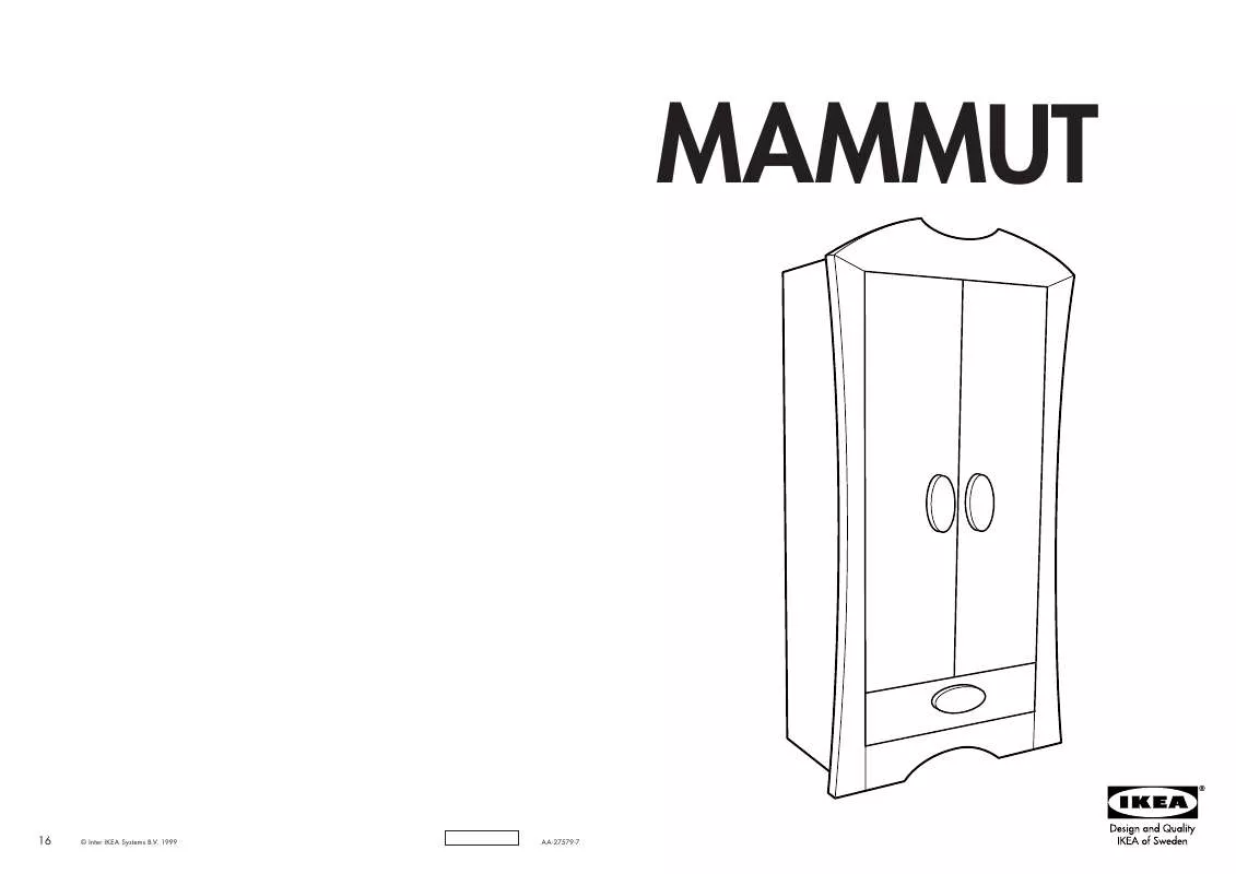 Mode d'emploi IKEA MAMMUT GARDEROBESKAB