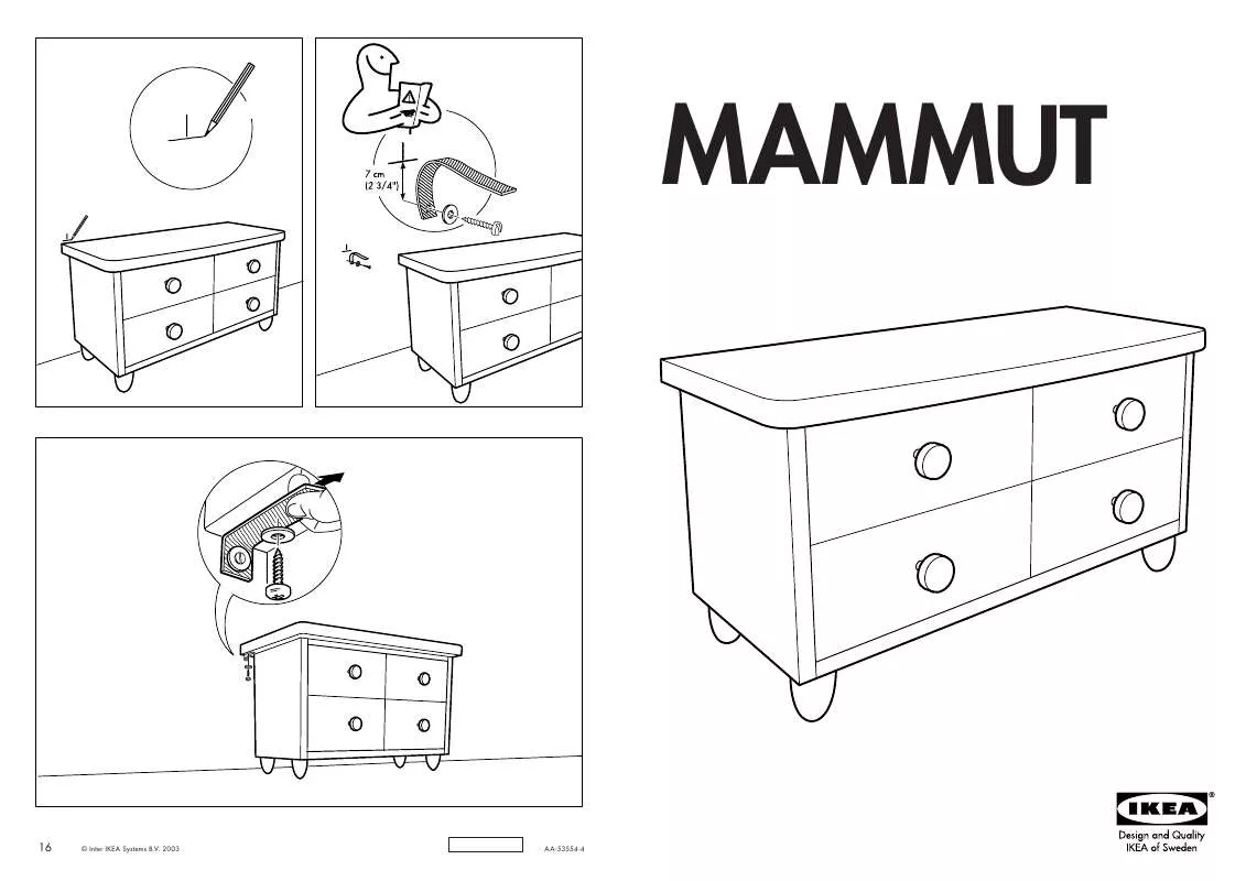 Mode d'emploi IKEA MAMMUT KOMMODE 4 SKUFFER