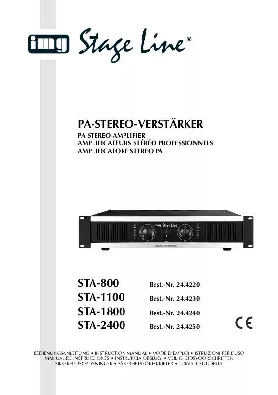 Mode d'emploi IMG STAGE LINE STA-1800