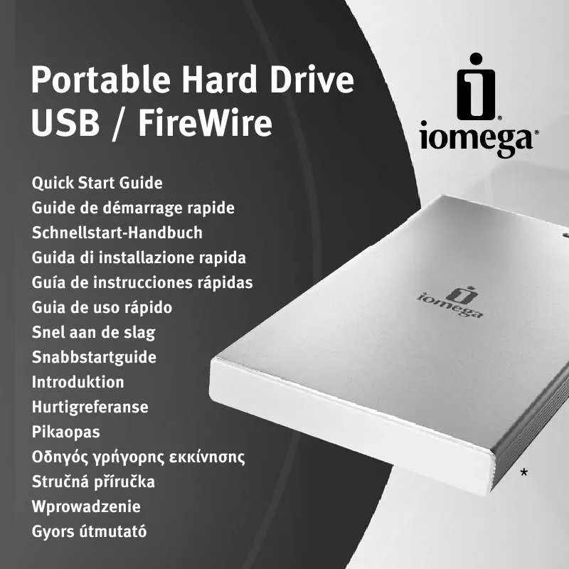 Mode d'emploi IOMEGA PORTABLE HARD DRIVE USB