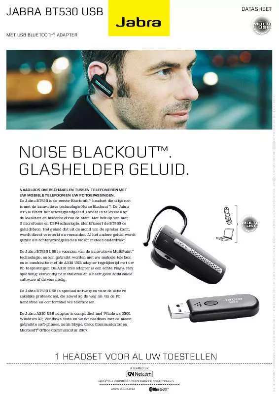 Mode d'emploi JABRA BT530 USB