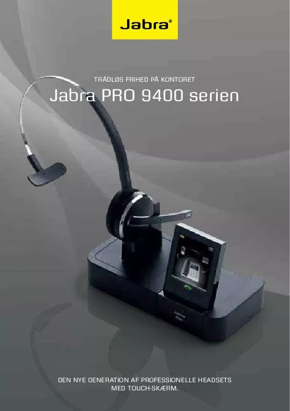 Mode d'emploi JABRA PRO 9400