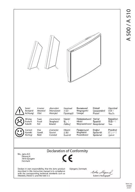 Mode d'emploi JAMO A 510