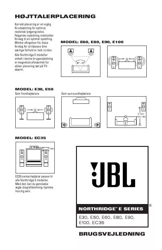 Mode d'emploi JBL E 30 (220-240V)