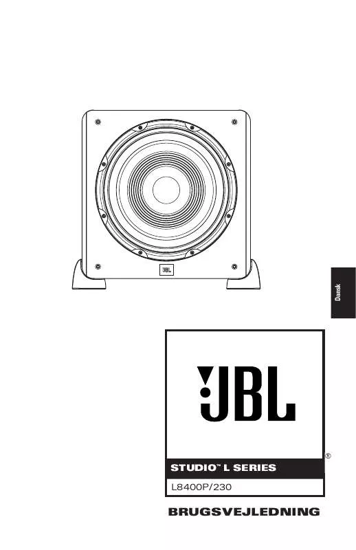 Mode d'emploi JBL L8400P (220-240V)