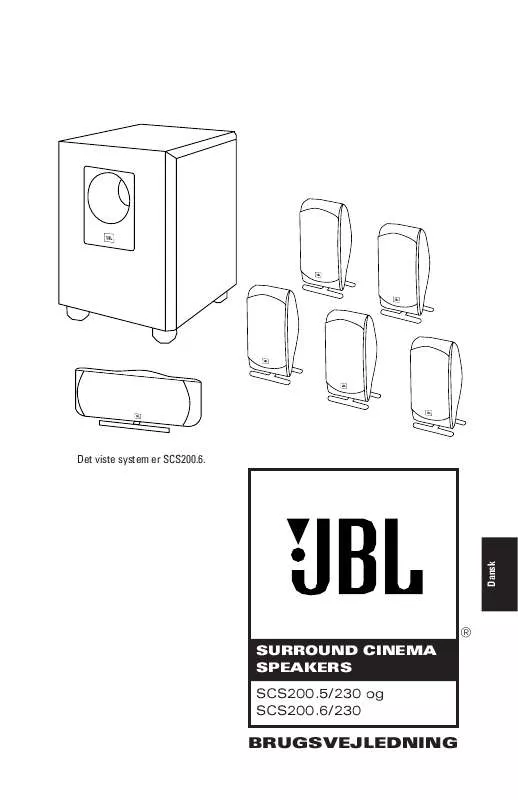 Mode d'emploi JBL SCS 200.5 (220-240V)