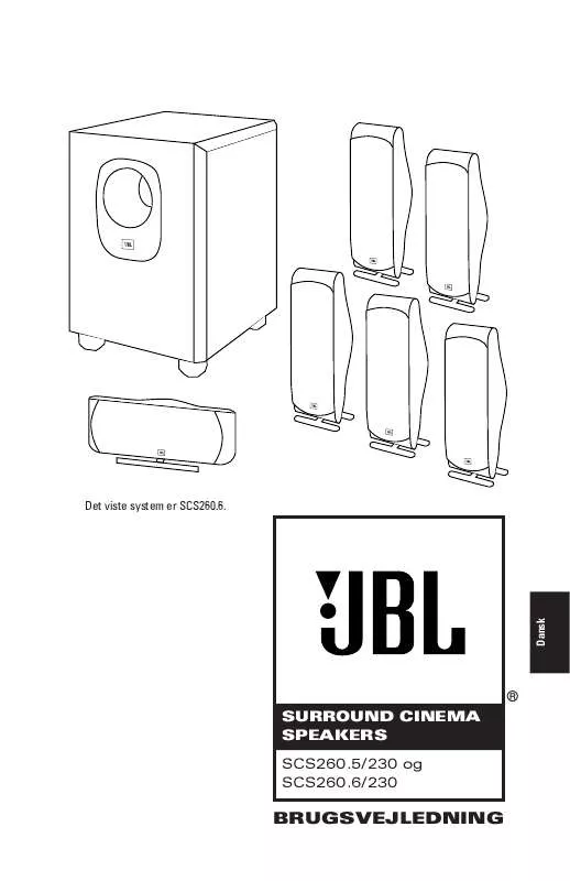 Mode d'emploi JBL SCS 260.5 (220-240V)