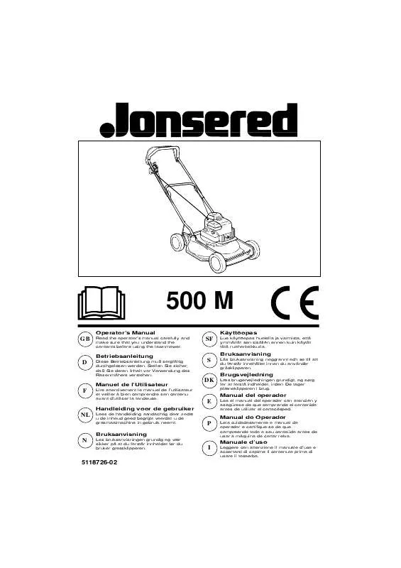 Mode d'emploi JONSERED 500 M