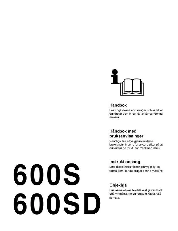 Mode d'emploi JONSERED 600 S