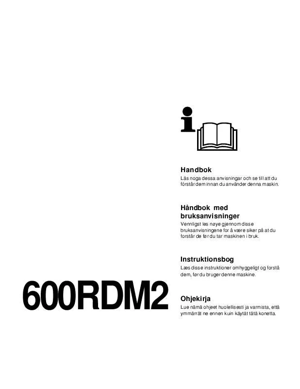 Mode d'emploi JONSERED 600 RDM2