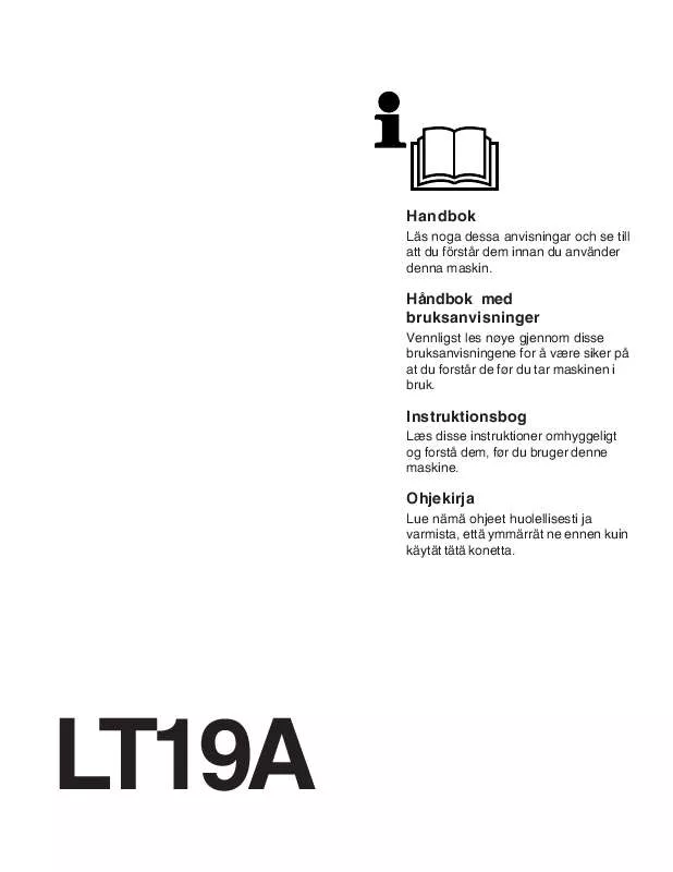 Mode d'emploi JONSERED LT 19 A