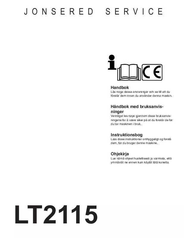 Mode d'emploi JONSERED LT 2115