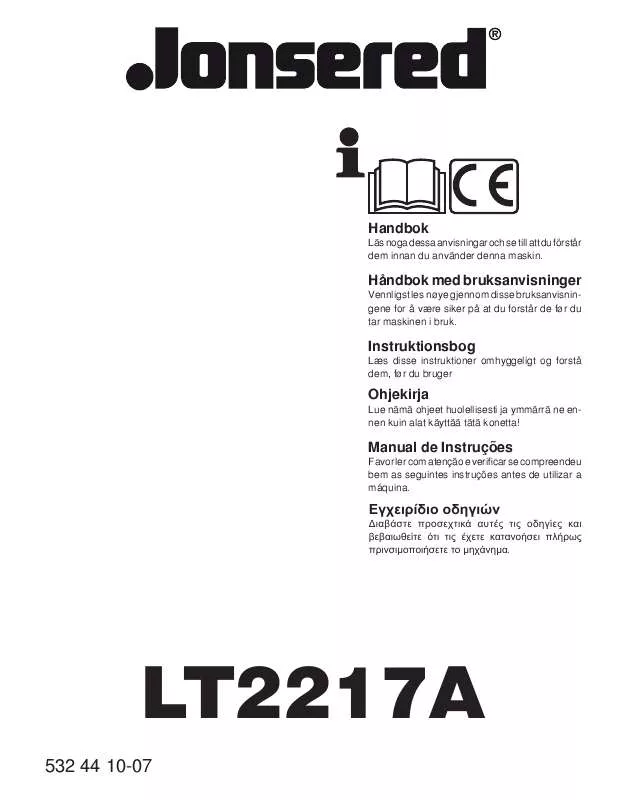 Mode d'emploi JONSERED LT 2217 A