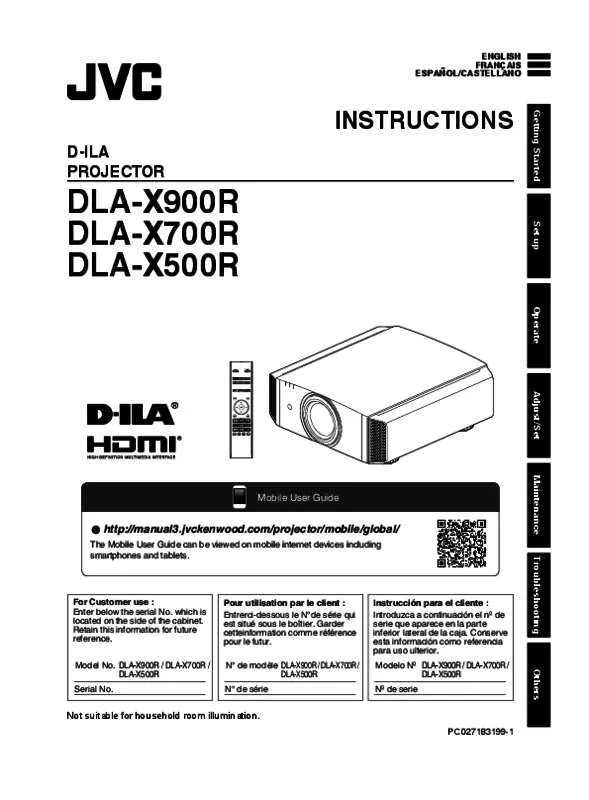 Mode d'emploi JVC DLA-X700R