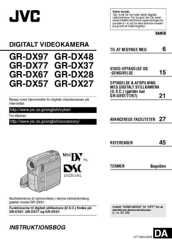 Mode d'emploi JVC GR-DX28