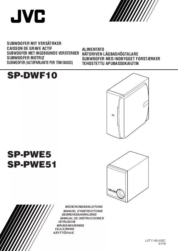 Mode d'emploi JVC SP-DWF10