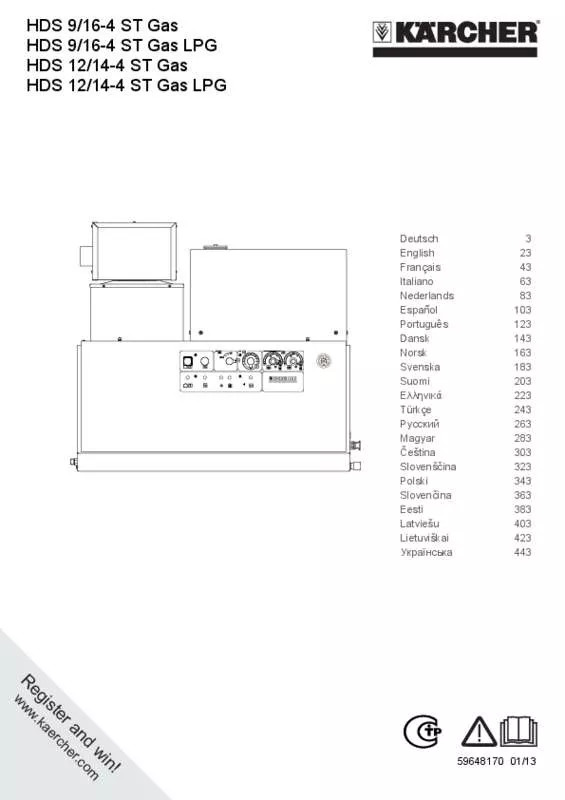 Mode d'emploi KARCHER HDS 9 16-4 ST GAS