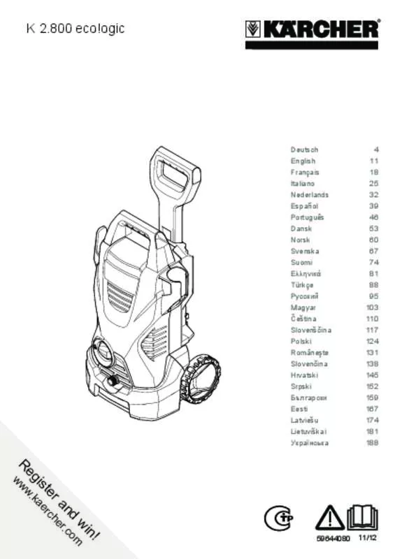 Mode d'emploi KARCHER K 2800 ECO