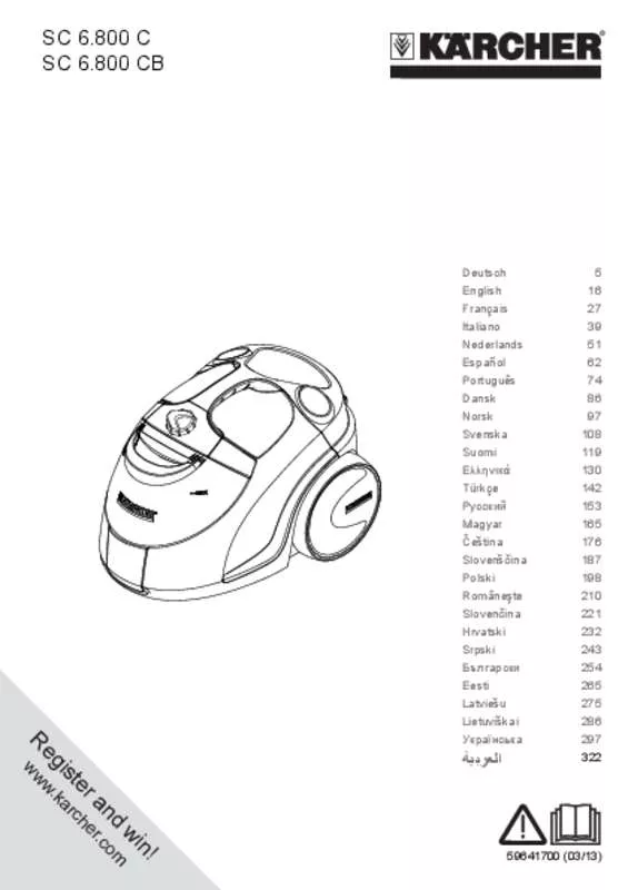 Mode d'emploi KARCHER SC 6800C