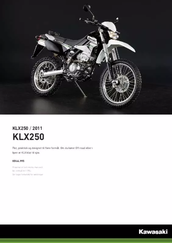 Mode d'emploi KAWASAKI KLX 250