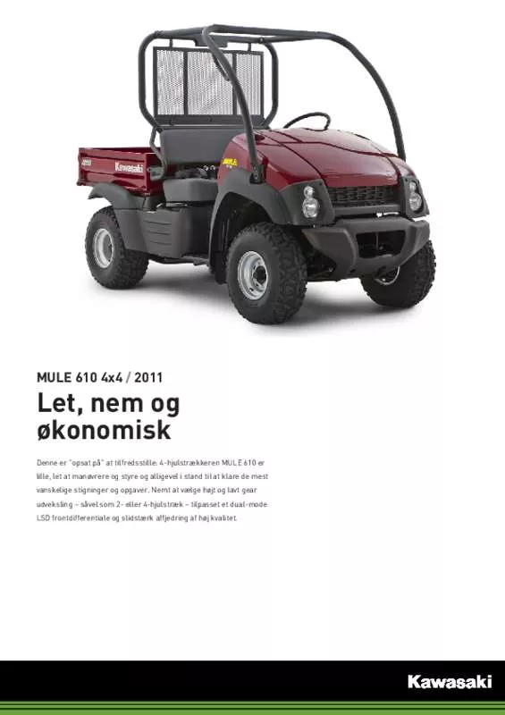 Mode d'emploi KAWASAKI MULE 610 4X4