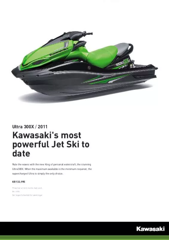 Mode d'emploi KAWASAKI ULTRA 300X