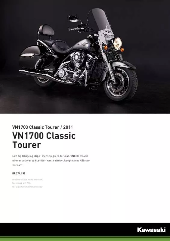 Mode d'emploi KAWASAKI VN 1700 CLASSIC TOURER