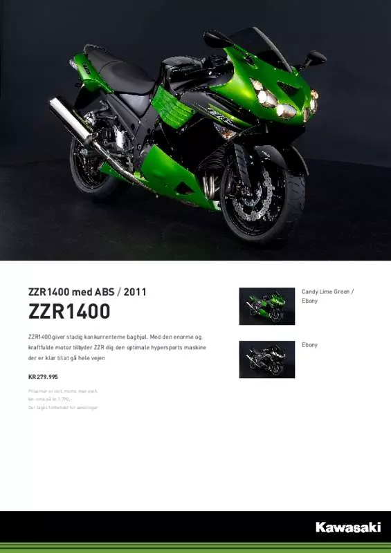 Mode d'emploi KAWASAKI ZZR 1400 MED ABS