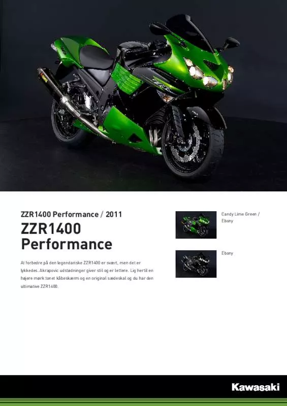 Mode d'emploi KAWASAKI ZZR 1400 PERFORMANCE