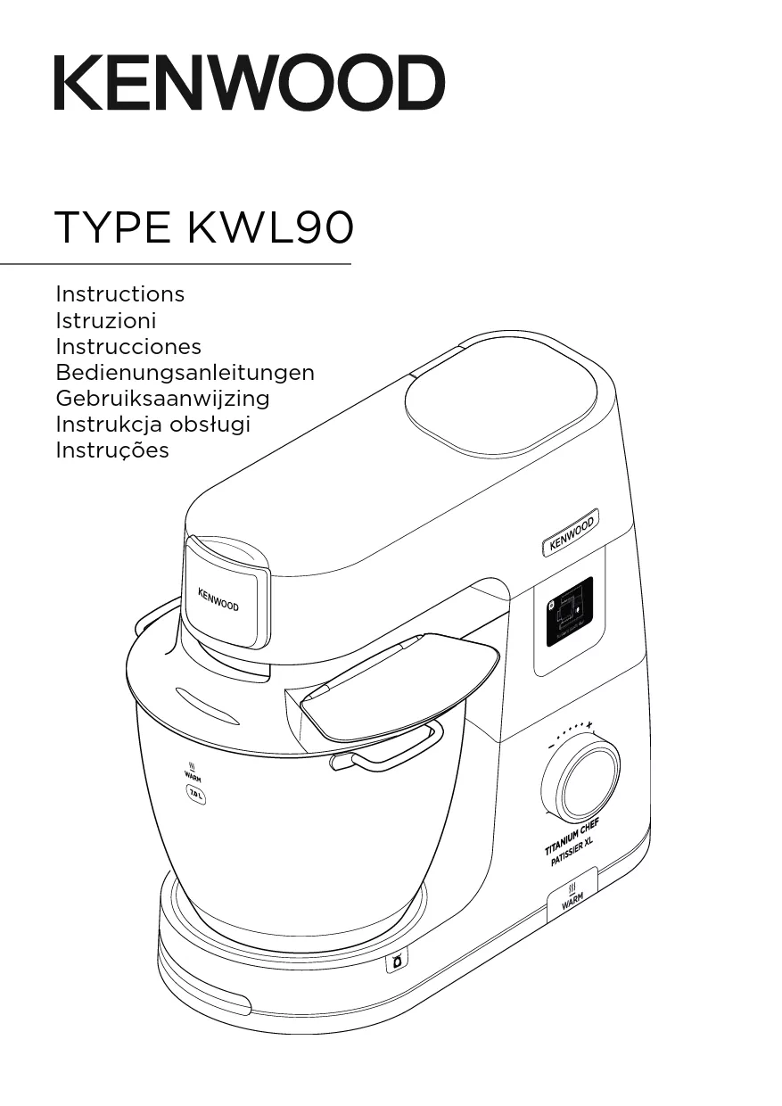 Mode d'emploi KENWOOD TITANIUM CHEF PATISSIER XL KWL90009SI